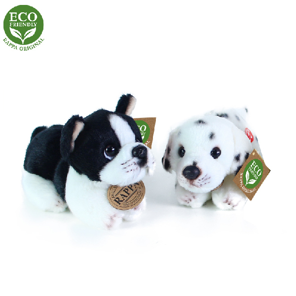 Rappa Plyšový pes ležící béžový 15 cm ECO-FRIENDLY